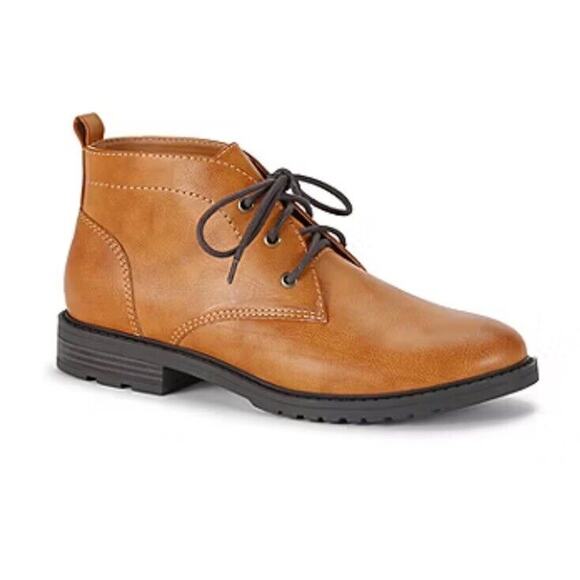 Frye And Co. Mens Oaken Flat Heel‎ Lace Up Leather Ankle Boots Men Size 13 Tan - Picture 1 of 12